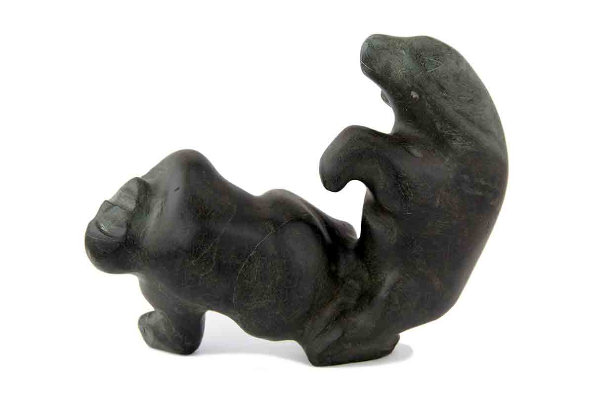 Bear and Man by Barnabus Arnasungaag